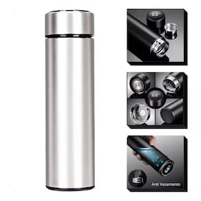 Garrafa Térmica Inteligente Aço Inox mostrador de Temp 500ML