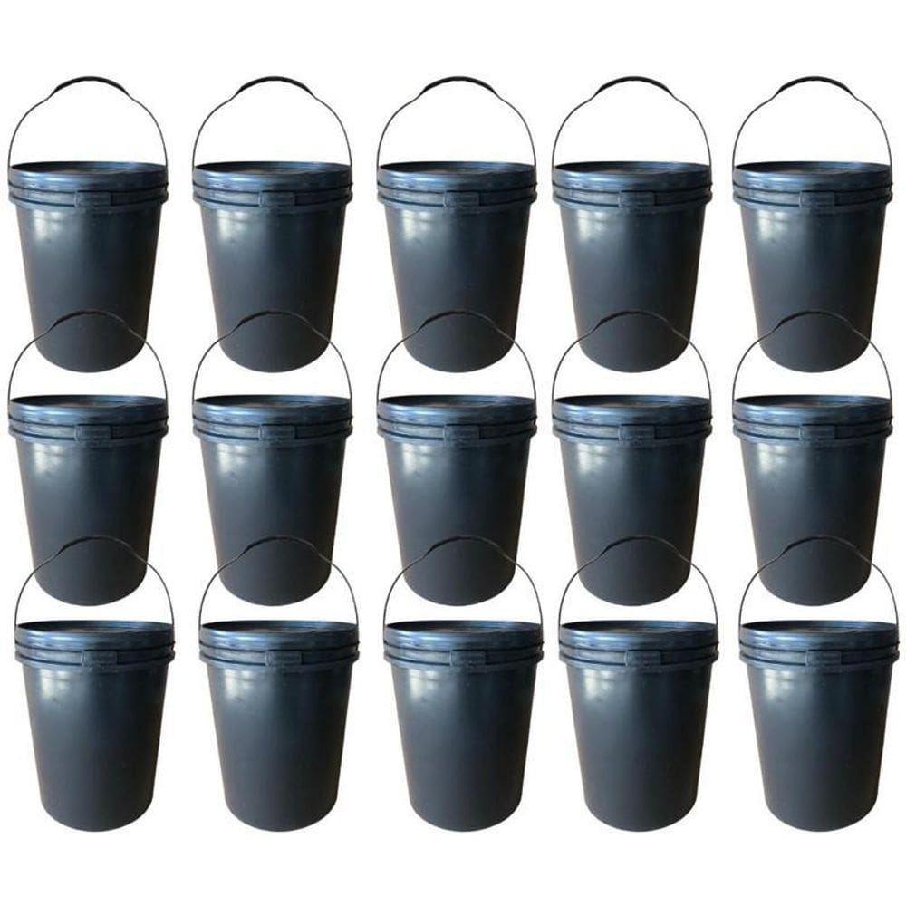 Resistente Alça Plástica Com Tampa - 15 Pçs