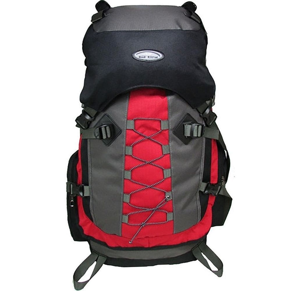 Mochila Cargueira 60L 6103 Vermelho | Compartimento com Cordão e Zíper | Alças Acolchoadas | Bolsos Laterais e Frontais