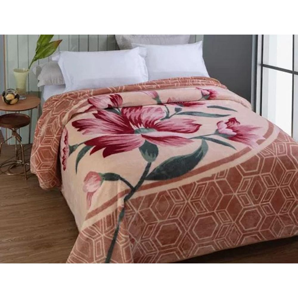 Cobertor Casal Kyorplus Monaco 1,80X2,20M Bege Jolitex210