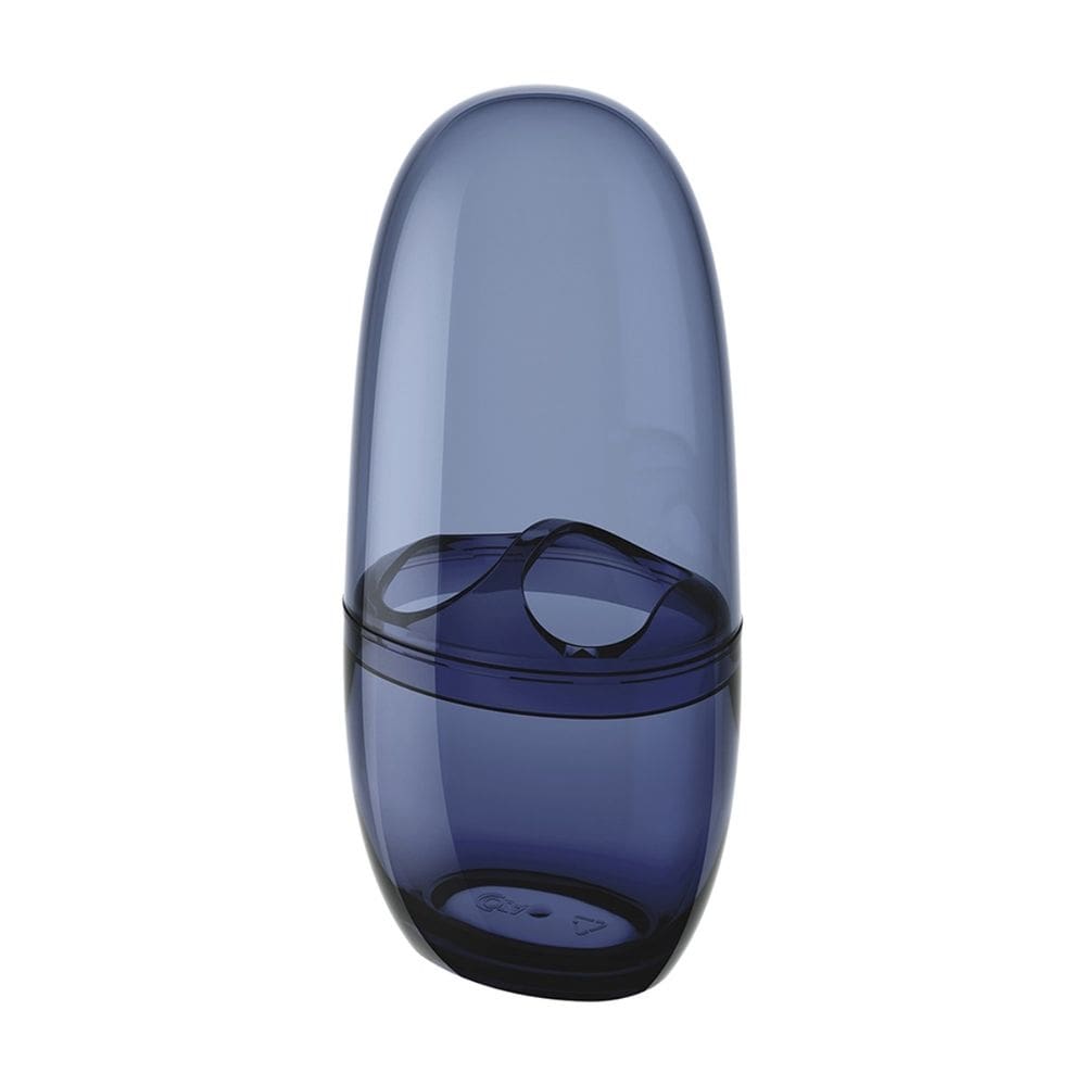 Porta Escova de Dentes com Tampa Coza Spoom Azul Silence