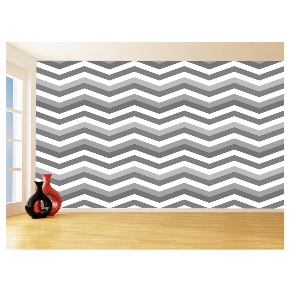 Papel De Parede 3D Sala Chevron Zig Zag Listras 3,5M Zig12