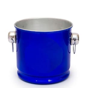 Balde De Gelo E Cerveja Térmico Em Alumínio 12L Azul Royal