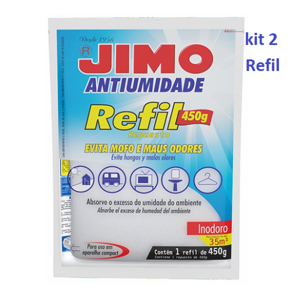 Antiumidade Jimo Refil 450g - Kit 2 unidades