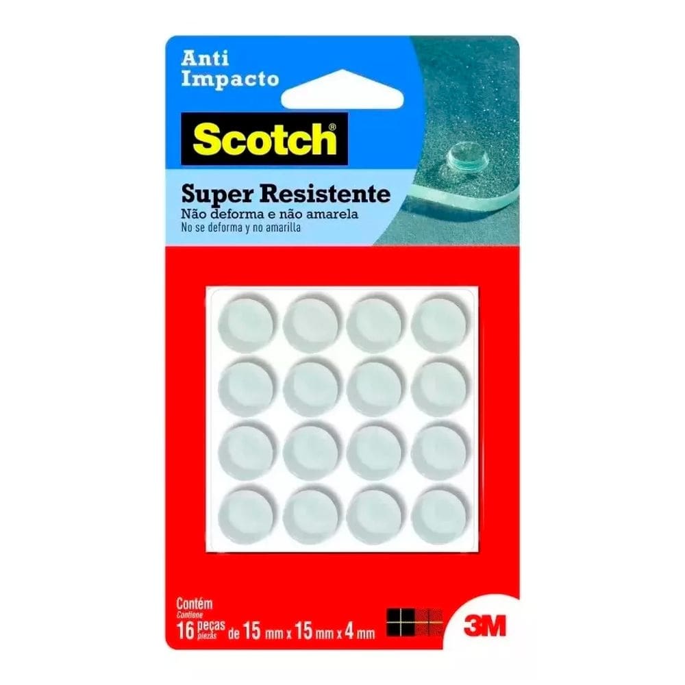 Protetor Anti Impacto Gota Silicone 3m Grande C/ 16 Unid