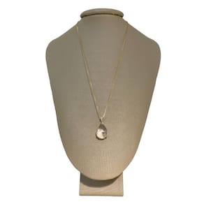 Colar Prata + Ouro 18k Gota Cristal | Ponte Vecchio
