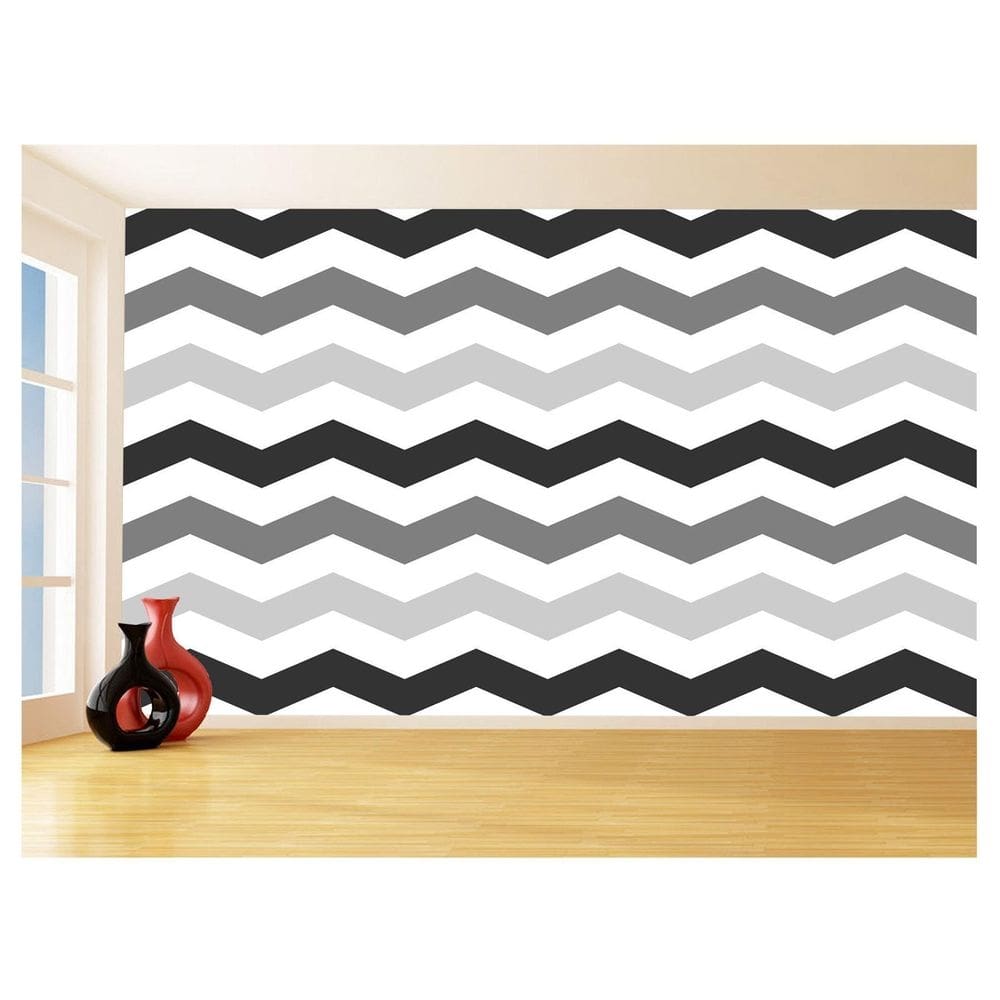 Papel De Parede 3D Sala Chevron Zig Zag Listras 3,5M Zig08