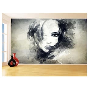 Papel De Parede 3D Salão De Beleza Arte Mulher 3,5M Slb96