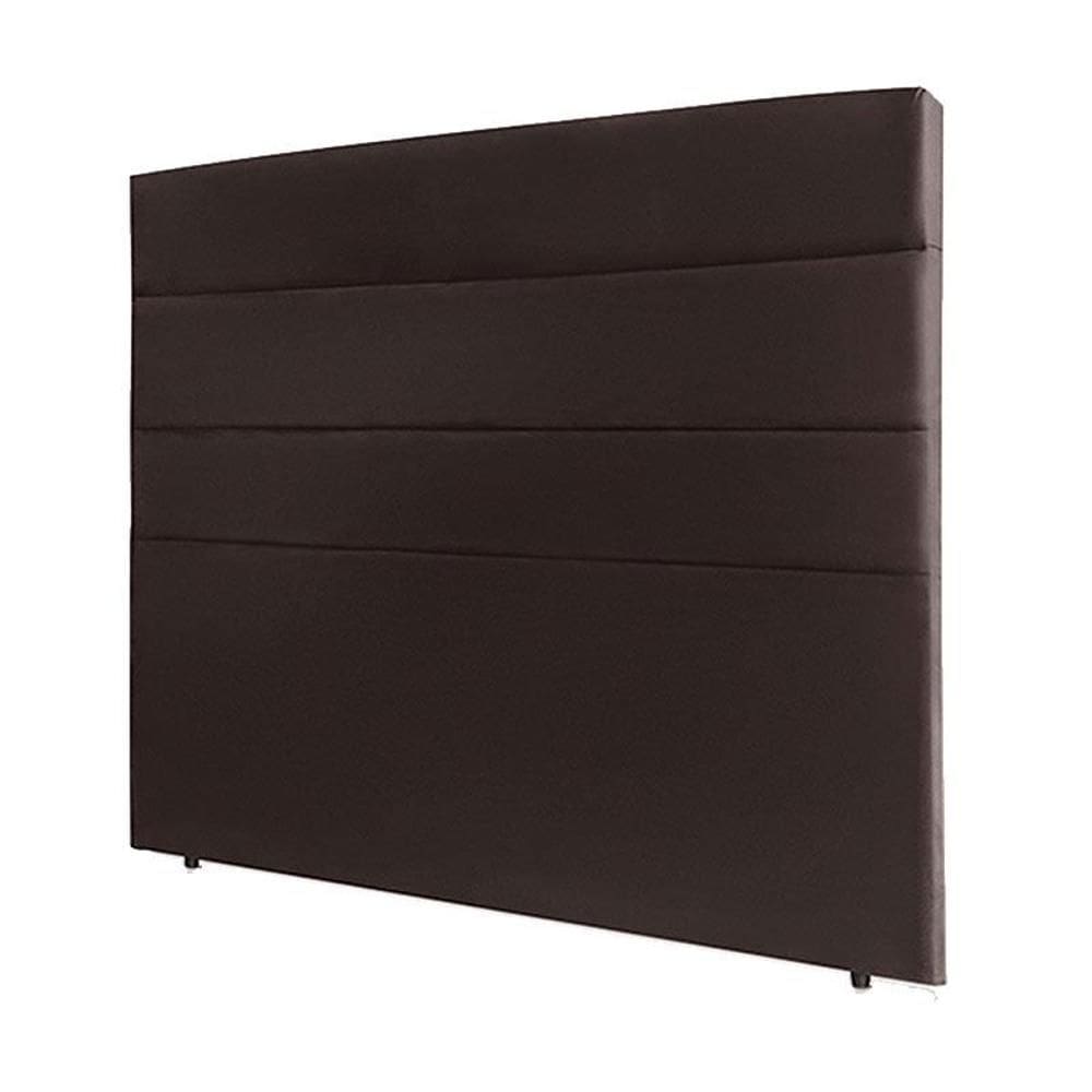 Cabeceira Casal Bia 160 cm Marrom Couro Sintético – IDF Decor