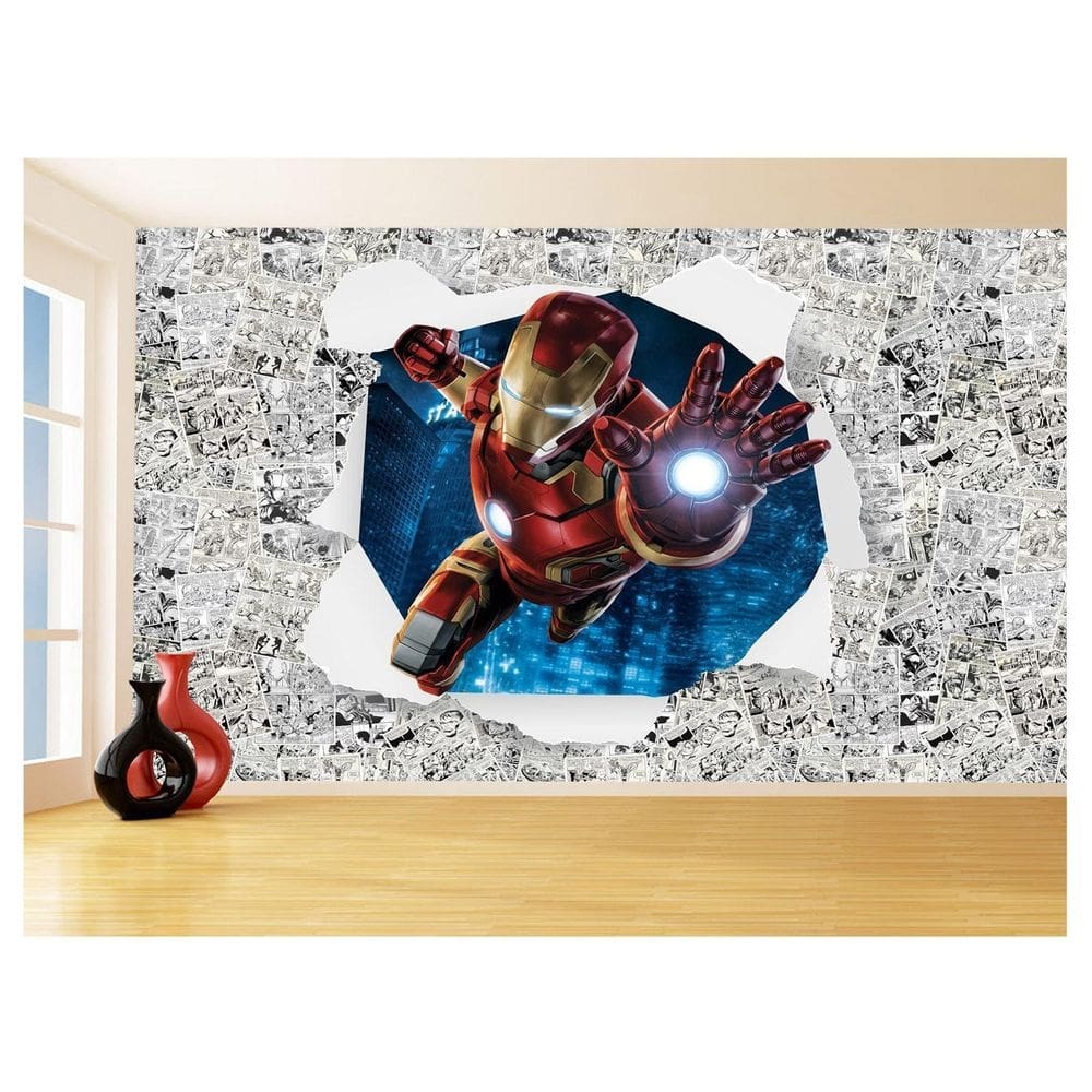 Papel De Parede 3D Heróis Página Quadrinhos Hq 3,5M Nhma202