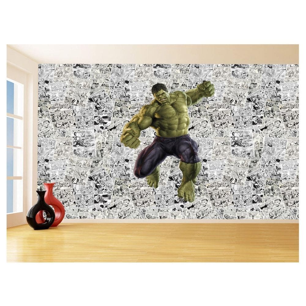 Papel De Parede 3D Heróis Página Quadrinhos Hq 3,5M Nhma161