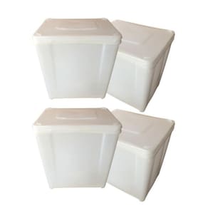 Pote Retangular 10L Novo Lacre - 4 Pçs