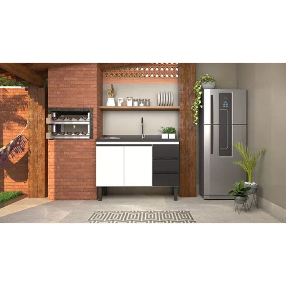 Gabinete Cozinha Para Pia 1,50metros Aço - Netuno Cozimax