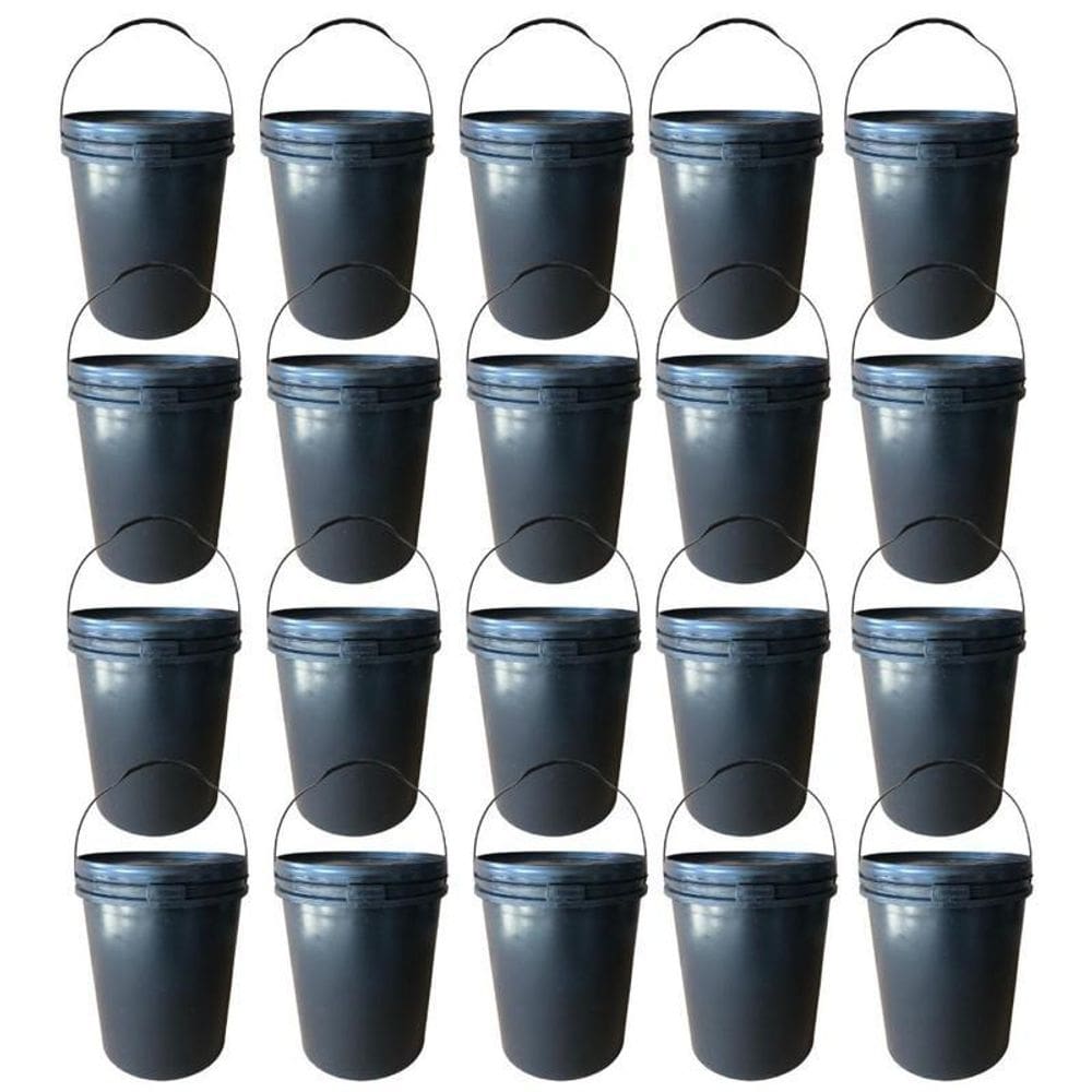 Balde 16L Para Plantar Flores De Alça Plástica - 20 Pçs