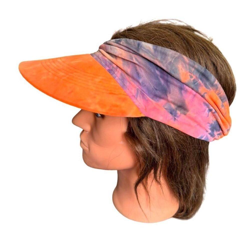 Viseira Com Proteção Solar Colorida Modelo Turbante-3Un