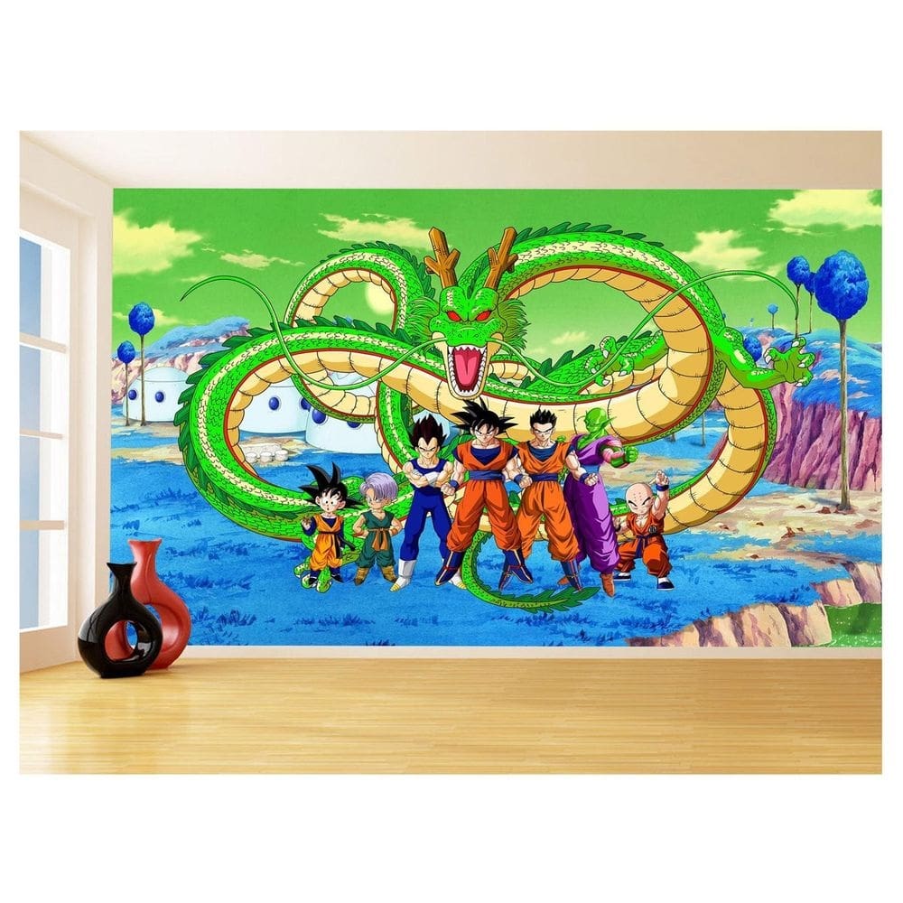 Papel De Parede Dragon Ball Goku Vegeta Anime 3,5M Dbz359