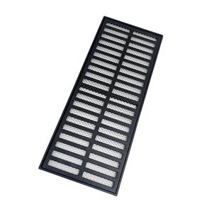 Grelha Pluvial com Aro 15cm x 50cm Preto Fosco com Tela