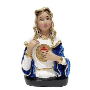 Imagem Busto Imaculado Coração De Maria 20 Cm Gesso