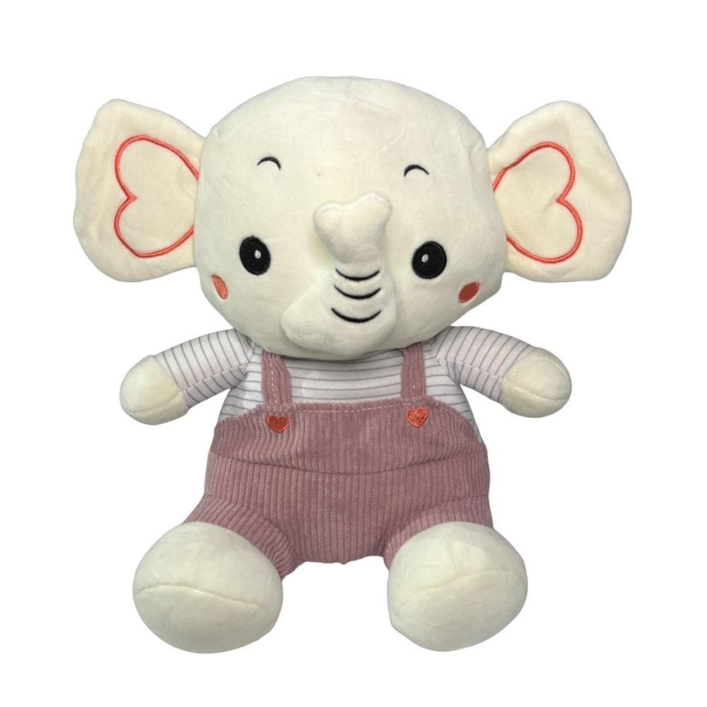 Bichinho De Pelúcia Elefante Infantil Ursinho Fofo Branco