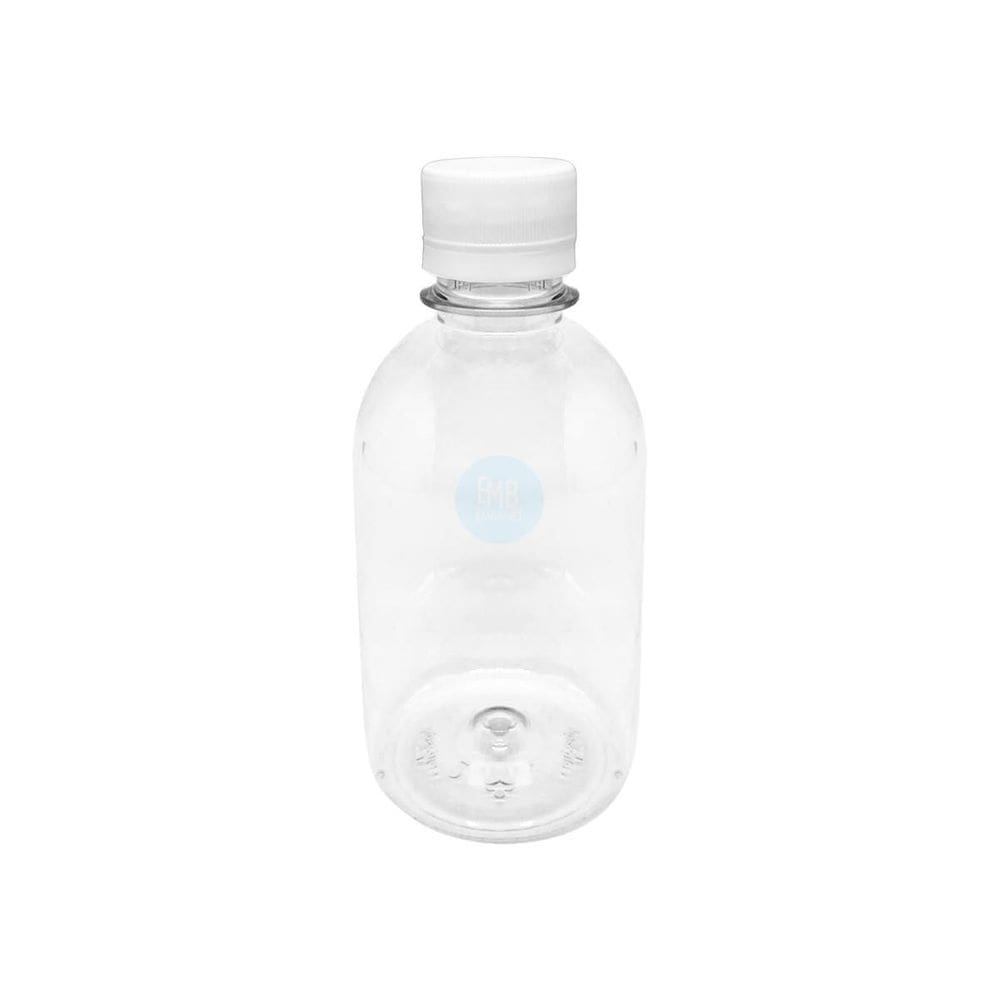 Potes Pet 250Ml Transparente C Tampa Rosca E Lacre 12Und