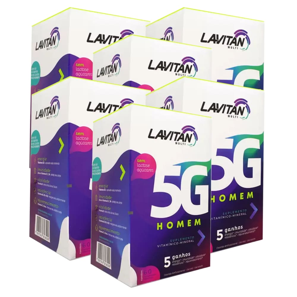 Kit 6 Und Multi 5G Homem 60 Cmp