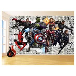 Papel De Parede 3D Heróis Página Quadrinhos Hq 3,5M Nhma231
