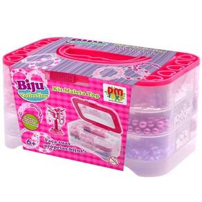 Conjunto Miçangas Kit Biju Collection Maleta Top Dm Toys