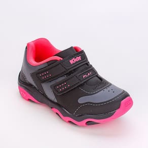 Tênis Infantil Masculino Kidy Play Com Brinquedo Preto Pink