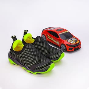 Tênis Infantil Masculino Kidy Play Com Brinquedo Preto Verde
