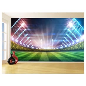 Papel De Parede 3D Esporte Estádio Gramado Campo 3,5M Spt67