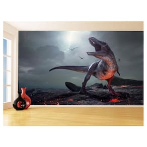 Papel De Parede 3D Animais Dinossauro Jurassic 3,5M Anm434