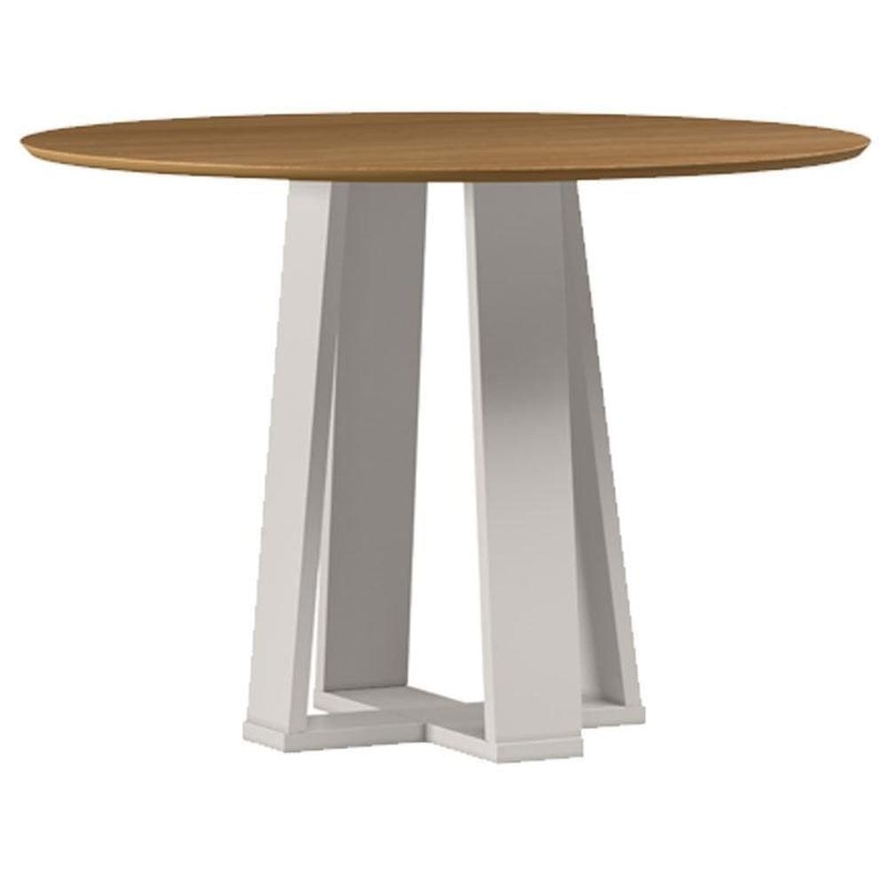 Mesa de Jantar 100x100 cm Isabela sem Vidro Off White Ype – New Ceval
