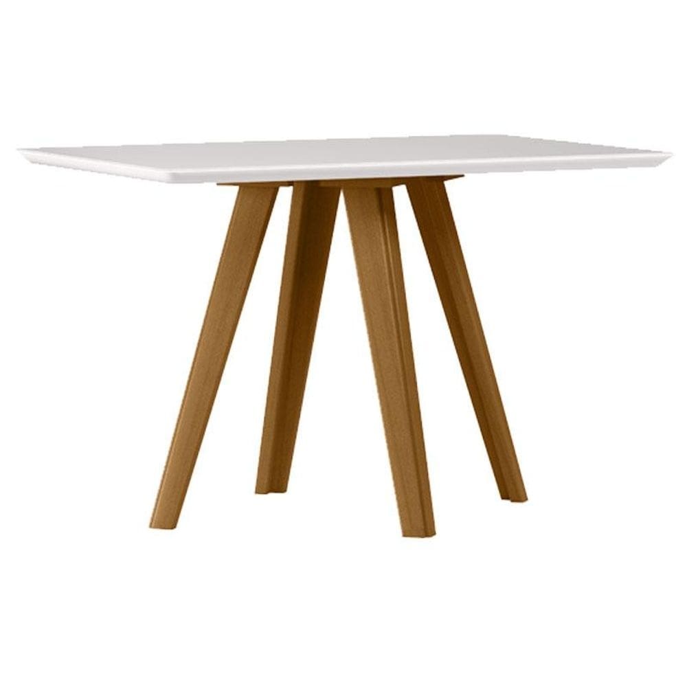 Mesa de Jantar 120x80 cm Mariah com Vidro Ype Off White – New Ceval