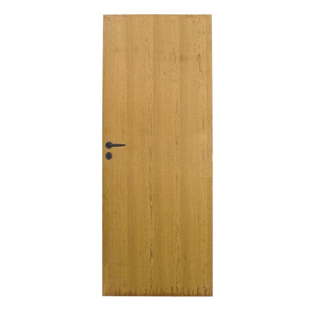 Folha Lisa Imbuia Fechadura Alavanca WC e Dobradiça 92 x 210 Natural