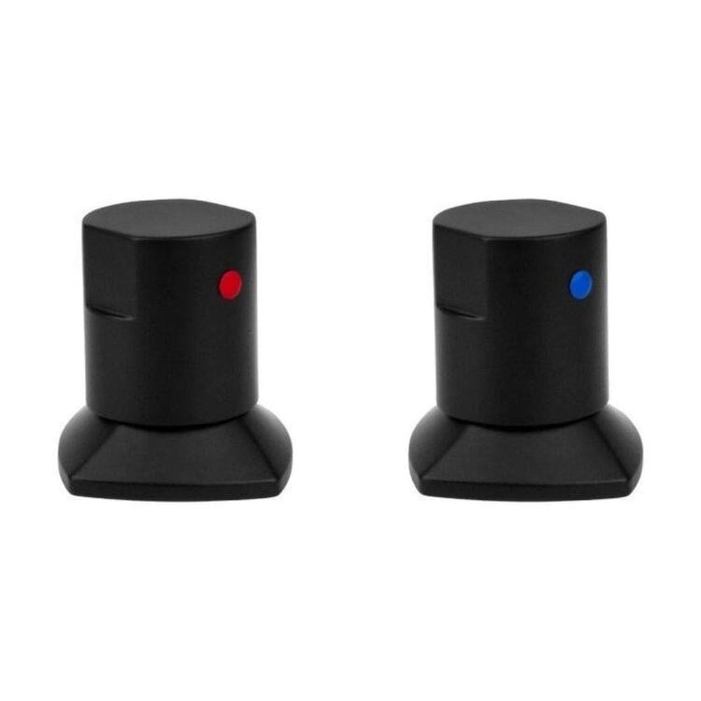 Kit com 2 Acabamentos para Registro C44 Água Quente e Fria Bl6150 Ducon Metais Preto