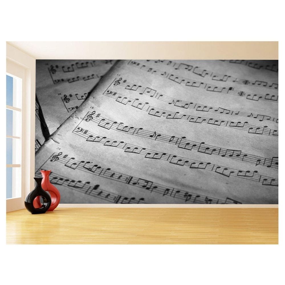Papel De Parede Musica Partituras Nota Musical 3,5M Mus62