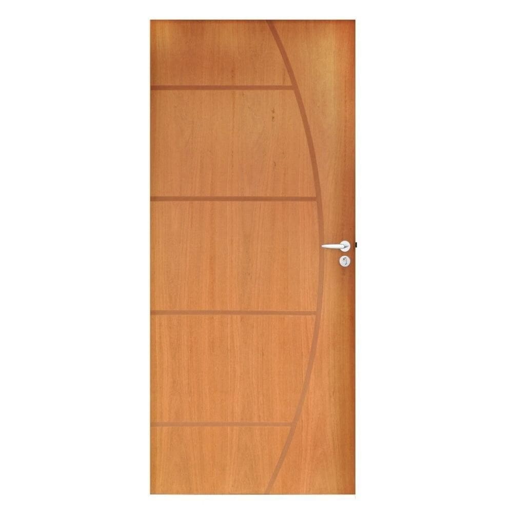 Folha Lisa Imbuia Belissima 6 Fech.Externa Alavanca e Dobradiça Cromada 62 x 2,10 Rodam Natural