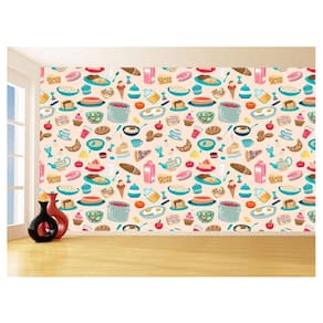 Papel De Parede 3D Textura Cozinha Café Comida 3,5M Txt194