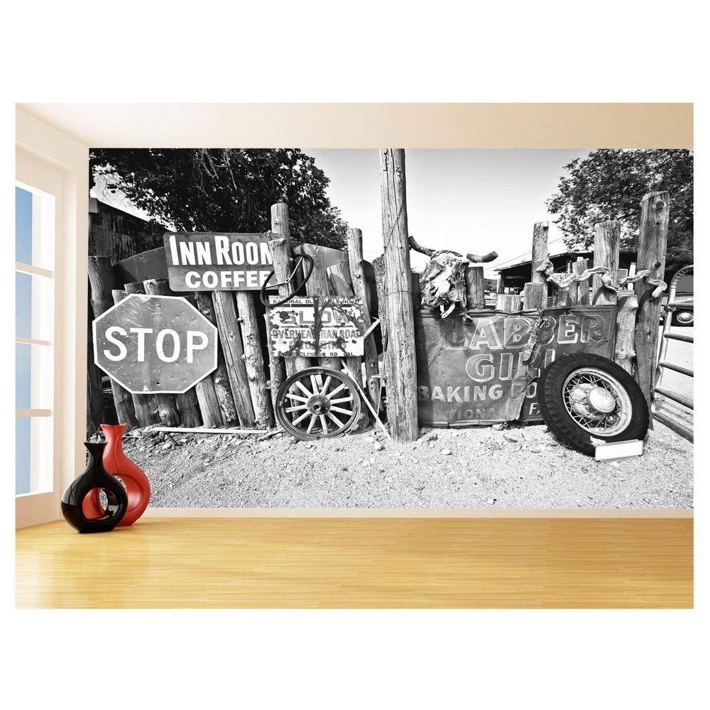 Papel De Parede 3D Cidade Antiga Vintage Retrô 3,5M Cda81