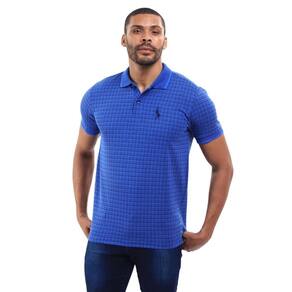 Camisa Gola Polo Xadrez Masculina Manga Curta Algodão