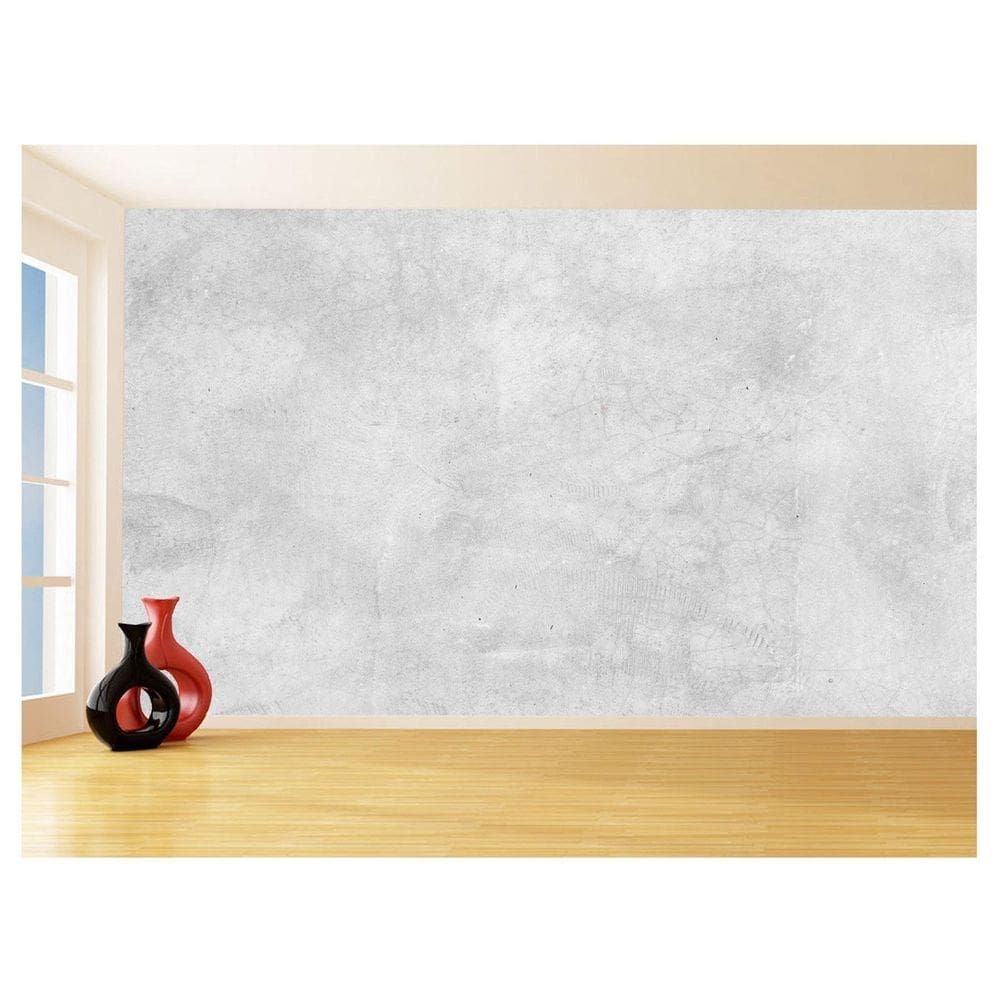 Papel De Parede 3D Concreto Queimado Liso Cinza 3,5M Kkt22