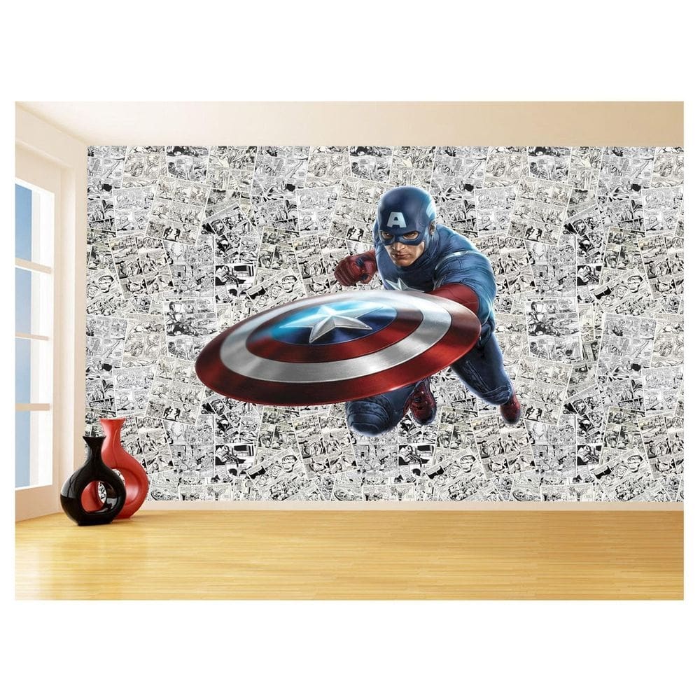 Papel De Parede 3D Heróis Página Quadrinhos Hq 3,5M Nhma144