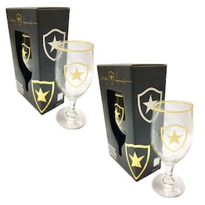 Kit 3 Taças 330Ml Vidro Time Botafogo Edição Série Ouro Selo