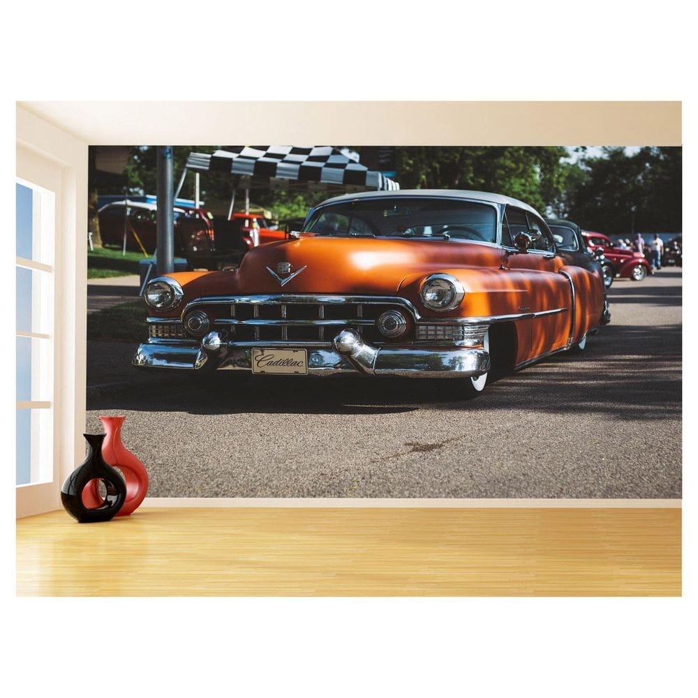 Papel De Parede 3D Carro Antigo Clássico Vintage 3,5M Cxr24