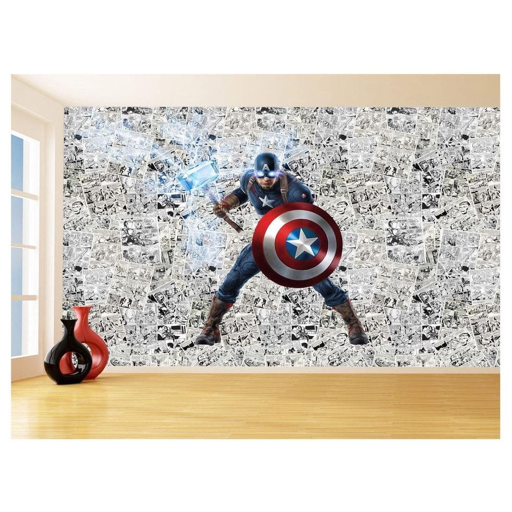 Papel De Parede 3D Heróis Página Quadrinhos Hq 3,5M Nhma157