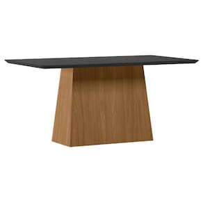 Mesa de Jantar 160 cm Barbara com Vidro Ype Preto – New Ceval
