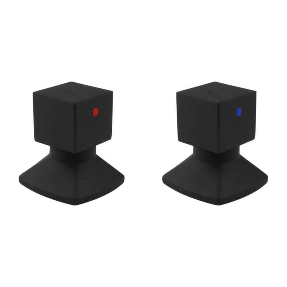 Kit com 2 Acabamentos Para Registro C46 Água Quente/Fria BL6246 Ducon Metais Black