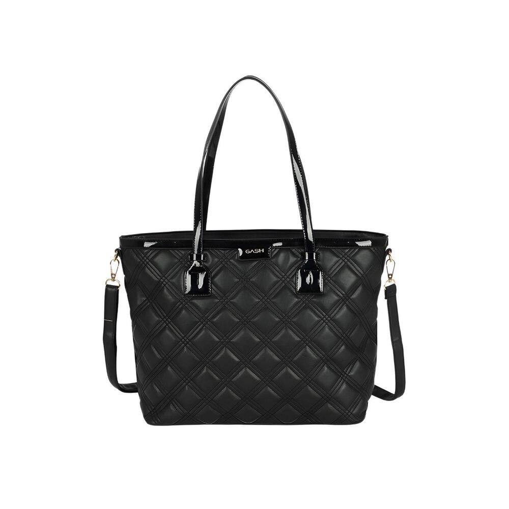 Bolsa Fashion De Ombro Gash Preta Relevo Bg72741