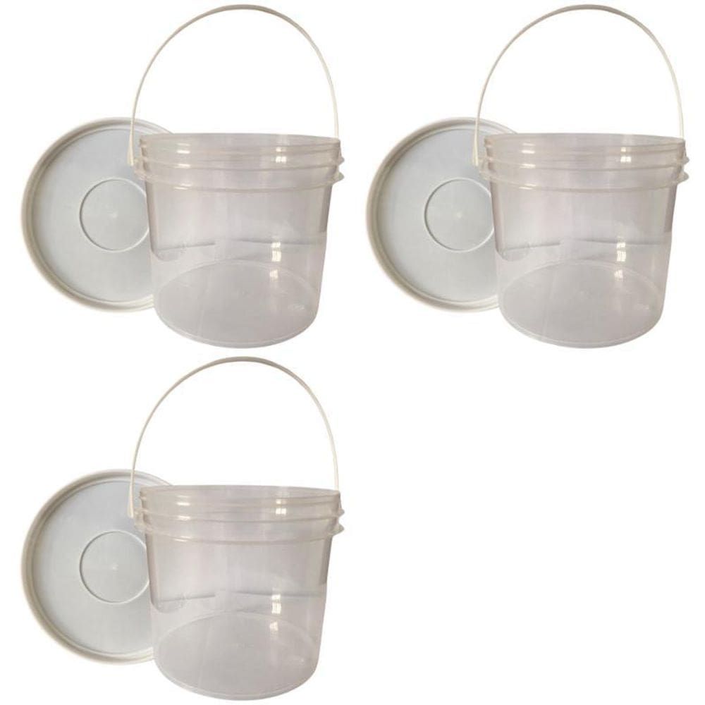 Balde 2.2 Litros Para Colocar Comida 3 Peças
