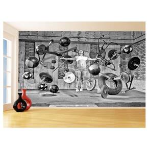 Papel De Parede 3D Academia Exercício Crossfit 3,5M Aca26